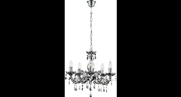 Kroonluchter Globo Cuimbra II - Chroom - Acryldecoratie kristallen