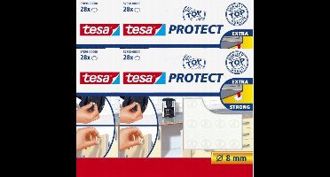 Tesa Protect Extra Strong - Zelfklevende Siliconen Stootdempers - 8mm - 28 stuks - 4 verpakkingen
