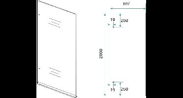 Less glasplaat 900 x 2000 x 8 mm nano rookglas