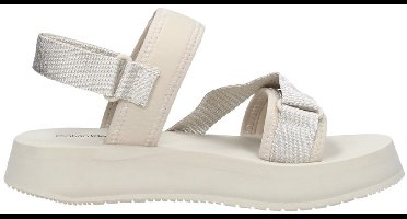 Calvin Klein Prefresato Sandal Badge Sandalen Plat - Beige - Maat 37