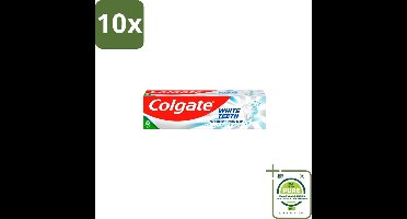 10 x Colgate – Tandpasta – White Teeth – 75 ml - Grootverpakking - Witte Tanden - Tanden Reinigen - Tanden Witter Maken - Mondverzorging - Tandpasta