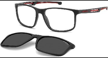 Carrera CA 8933/C MATTE BLACK RED/ GREY POLARIZED CLIP ON 56/17/140 Herrenbrillen Brilmonturen