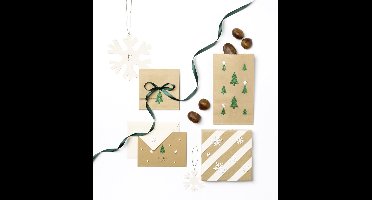 Folia Foam Rubber Glitter Stickers Sterren Kerst