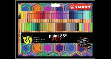 Fineliner stabilo point 88/65 arty f ass 65st | 5 stuks