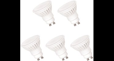 Spectrum LED Lamp GU10 10W - 230V - 830 Lumen - 3000K Warm Wit - Gezellig licht - Energiezuinig - 5 stuks