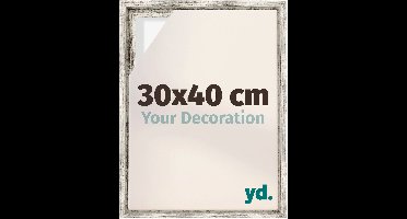 Your Decoration - Baklijst 30x40 cm - Wit Vintage - Baklijst voor Canvas - MDF - Lyon