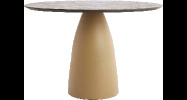 Light&living Eettafel Ø120x76 cm PALMIRA hout olie bruin+mat beige