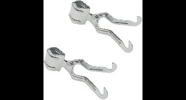 ProPlus Klemkleerhaak Tentstok - Ophanghaak - Metaal - 2 stuks