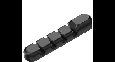 Qost - Kabel Organiser - Voor 5 Kabels - Kabel Clips - Zelfklevend - Kabelhouder - Kabel Management - Zwart