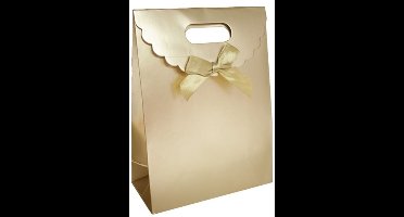 Daily Style – Cadeautas – Karton – Strikje Goud – 12 stuks – Cadeautas Papier