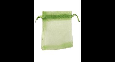 Organza buidels 7x9 - 100 stuks groen donker