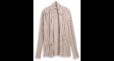 Tom Tailor - Vest met sjaalkraag - Maat XXL - soft taupe melange