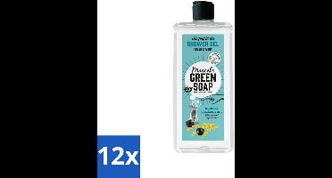 Marcel's Green Soap - Douchegel - Mimosa & Zwarte Bes - Verzorgend & zacht - 300 ml - Voordeelverpakking - 12 stuks