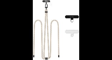 Tech-Protect C7S Touw Crossbodyband Taupe/Zwart