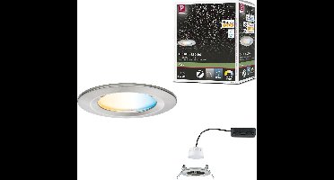 LED-inbouwlamp Nova Coin IP44 rond 78mm Tunable White 6W 530lm 230V Staal geborsteld Aluminium