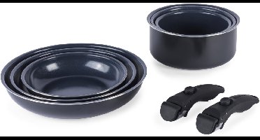 Russell Hobbs Smart Clip 8-delige keramische kookset - Blauw