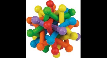 Hondenspeelgoed Rubber Atoom Gekleurd - Rood - 9.5 cm