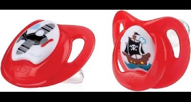Nuby Fopspeen Comfort Orthodontisch 12 Cm Rood 2 Stuks