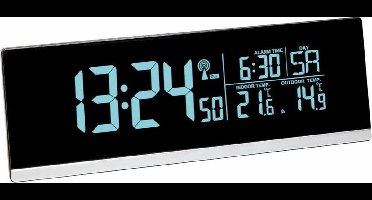 TFA Dostmann 60.2548.01 Wekker Zendergestuurd Zwart Alarmtijden: 1