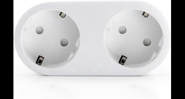 Benson - Stekker Duo Verloop + RA - 2-Weg stekker - Wit - Horizontaal