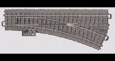 H0 Märklin C-rails (met ballastbed) 24612 Wissel, Rechts 188.3 mm 1 stuk(s)