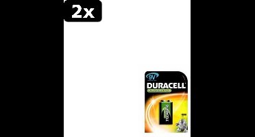 2x Duracell HR9V Oplaadbare 9 Volt Batterij NiMH