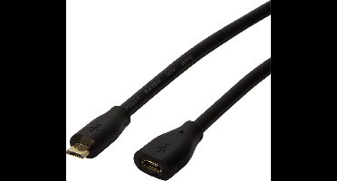 LogiLink CU0124 USB-kabel USB 2.0 3 m Micro-USB B Zwart