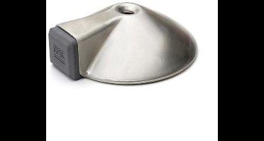 4x stuks deurstopper / deurstoppers - RVS - 8,5 x 8,5 x 2,6 cm - deurbuffers