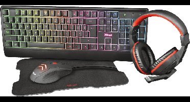 Trust Ziva toetsenbord Inclusief muis Gamen USB QWERTZ Duits Zwart