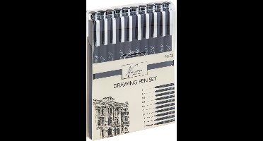Fineliners Zwart en Brush Pen Set - Pennen, Tekeningen en Schetsen, Fineliner Set, Tekenpennen, Drawing Set - 10 Stuks