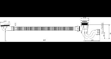 Wiesbaden Cure Badplugoverloop met Click Waste - Chroom