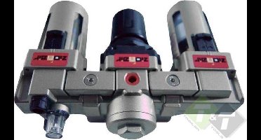 Luchtverzorging set, 1/4 duims aansluiting, 9.6 bar druk, Vochtafscheider