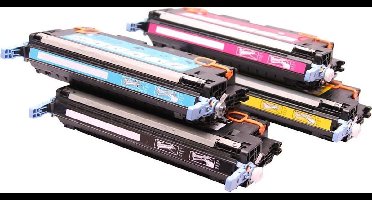 Set 4x ABC huismerk toner geschikt voor HP Color Laserjet 3800 3800DN 3800DTN 3800N CP3505 CP3505DN CP3505N CP3505X CP3505XH CP 3505 3505DN 3505N 3505X 3505XH HP 501A Q6470A 503A Q7581A Q7582A Q7583A