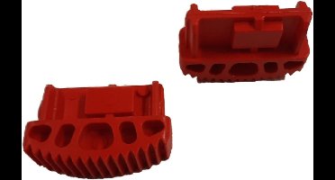DAS laddervoet / ladderdop 75 mm Rood - Per 2 stuks