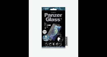 PanzerGlass - E2E - microfractuur antibacterieel glas met Swarovsky Crystal camerahoes voor iPhone - 12 - mini - met - zwart - frame
