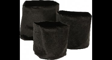 Mica Decorations Pot Romy 18 Cm Katoen Donkergroen 3-delig