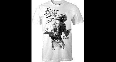DC Comics - Batman - White Men's T-shirt - The Joker laughing - XL