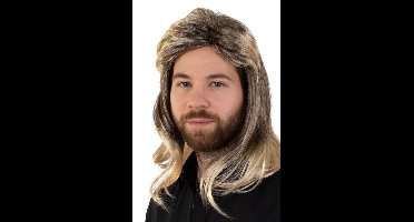 Pruik Johny blond gemeleerd