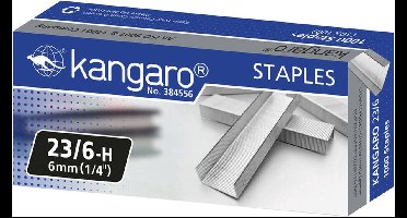 Kangaro nietjes 23/6 - 6mm - max 30 vel - 1000 stuks - K-7523066