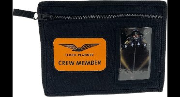 Flight Planner zwart schooletui pennenzak tekenetui - 20 x 15 cm