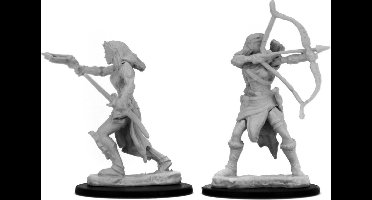 Wizkids D&D Unpainted Minis Elf Female Ranger - 6 stuks