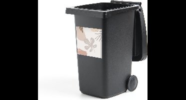 Container sticker Zomer - Blad - Grijs - 40x40 cm - Kliko sticker