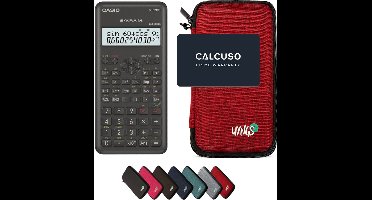 Casio fx-82MS 2nd edition incl. WYNGS Beschermhoes Rood - Wetenschappelijke Rekenmachine - Basis Pakket