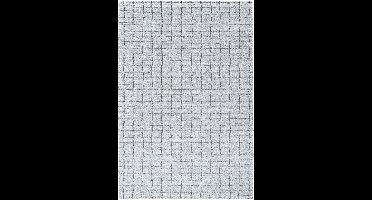 Rugsman Kyoto 014.0002.5131 Vloerkleed - 160 x 230 cm - Grijs - Rechthoekig - Polyester - Woonkamer - Geometrisch - Shaggy - Hoogpolig, Modern