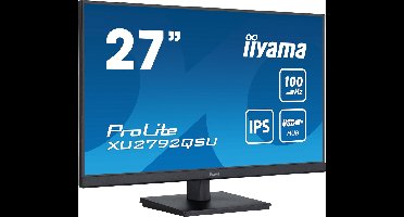 iiyama ProLite XU2792QSU-B6 - 27 inch - QHD - IPS - USB-Hub (4x)