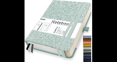 A5 Verdikt Dagboek Notitieboek, 360 Pagina's En 100g/M² Inkt Bestand Papier, Notitieboekjes Met Vouwzak Voor Kantoor School Thuis Schrijven&Notities(Groen)