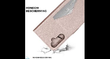 Mobiparts Classic Wallet hoesje geschikt voor Samsung Galaxy A14 (2023) 5G met 2 Screenprotectors van Gehard Glas - Roze