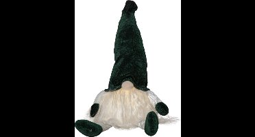 Star Trading Zittende kerstkabouter 'Joylight' met ledverlichting, batterij + timer, groen, H 44cm