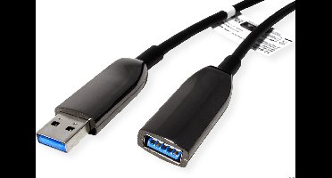 ROLINE Aktieve USB 3.2 Gen 1 verlengkabel, AOC, zwart, 15 m