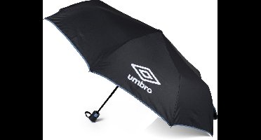 Umbro Paraplu - zwart/lichtblauw - polyester -55 x 100 x 100 cm- opvouwbaar - kleine paraplu - regenbescherming - zonwering